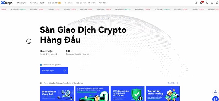 sàn bing x exchange