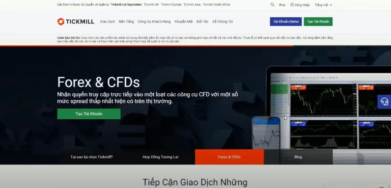 Forex Tickmill là sàn giao dịch Forex và CFD uy tín, có phí giao dịch thấp